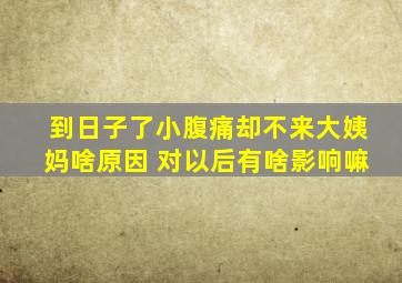 到日子了小腹痛却不来大姨妈啥原因 对以后有啥影响嘛